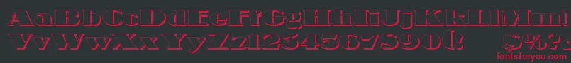 NubianShadow Font – Red Fonts on Black Background