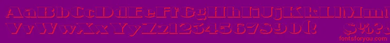 NubianShadow-Schriftart – Rote Schriften auf violettem Hintergrund