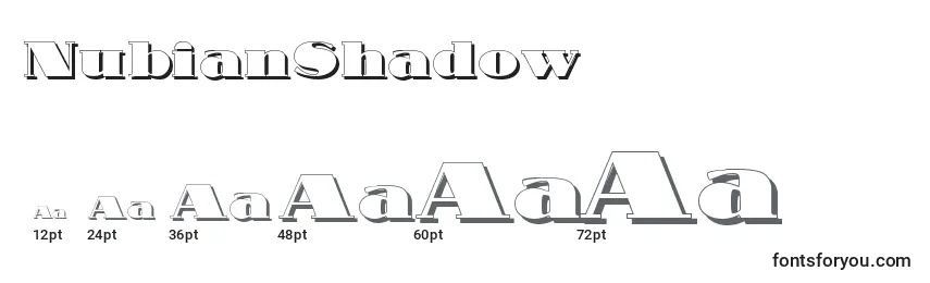 Größen der Schriftart NubianShadow