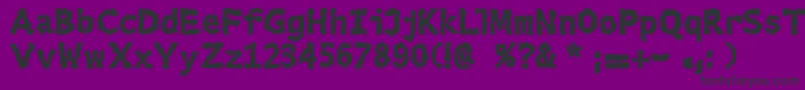 フォントExtralucid – 紫の背景に黒い文字