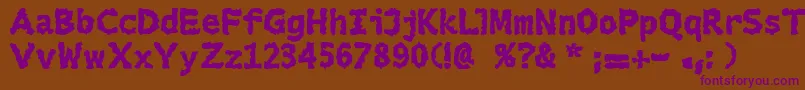 Extralucid Font – Purple Fonts on Brown Background