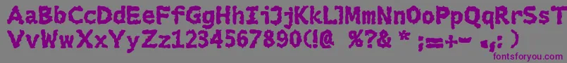 Extralucid-fontti – violetit fontit harmaalla taustalla