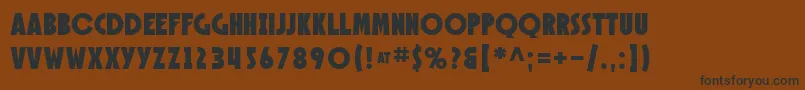 SfSpeakeasy Font – Black Fonts on Brown Background
