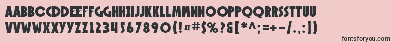 SfSpeakeasy-Schriftart – Schwarze Schriften auf rosa Hintergrund