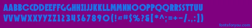 SfSpeakeasy Font – Blue Fonts on Purple Background