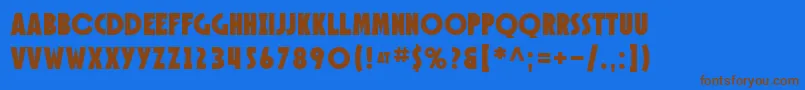 SfSpeakeasy Font – Brown Fonts on Blue Background