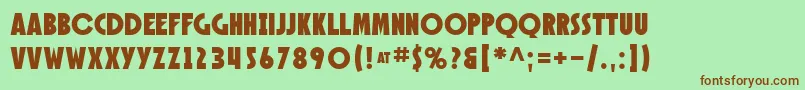 Police SfSpeakeasy – polices brunes sur fond vert