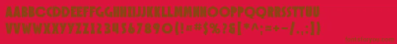 SfSpeakeasy-fontti – ruskeat fontit punaisella taustalla
