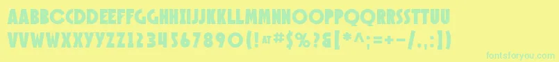 Police SfSpeakeasy – polices vertes sur fond jaune