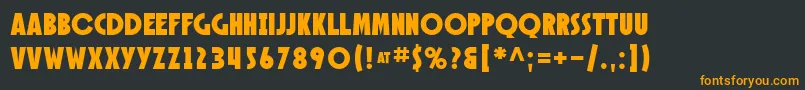 SfSpeakeasy Font – Orange Fonts on Black Background
