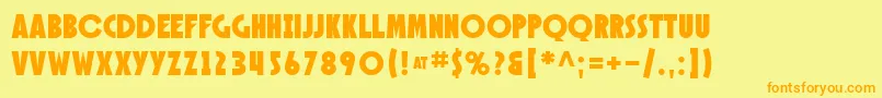 Police SfSpeakeasy – polices orange sur fond jaune