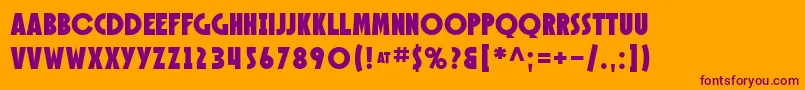 SfSpeakeasy Font – Purple Fonts on Orange Background