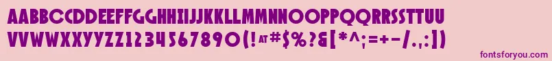 SfSpeakeasy Font – Purple Fonts on Pink Background