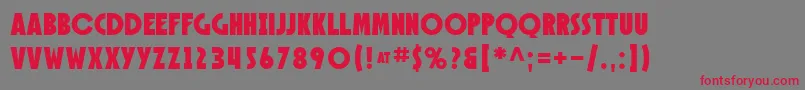 SfSpeakeasy Font – Red Fonts on Gray Background