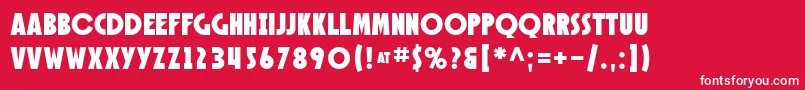 SfSpeakeasy Font – White Fonts on Red Background