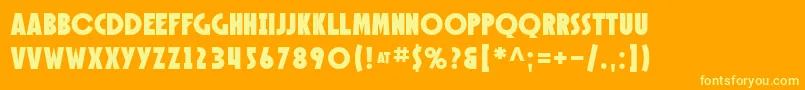 フォントSfSpeakeasy – オレンジの背景に黄色の文字