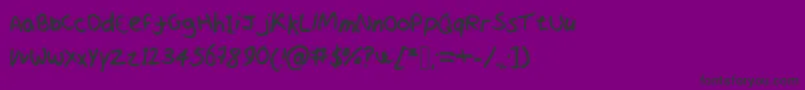 Professorshroom Font – Black Fonts on Purple Background