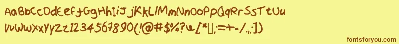 En savoir plus sur la police Professorshroom Police Professorshroom – polices brunes sur fond jaune