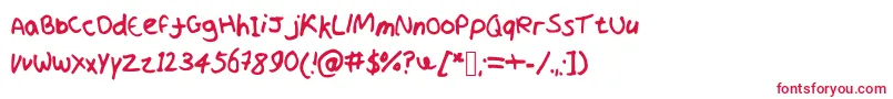 Professorshroom Font – Red Fonts on White Background