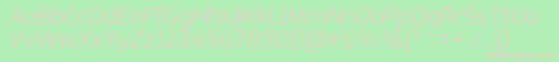 ExoLightitalic Font – Pink Fonts on Green Background