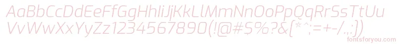 ExoLightitalic Font – Pink Fonts on White Background