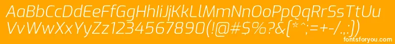 ExoLightitalic Font – White Fonts on Orange Background