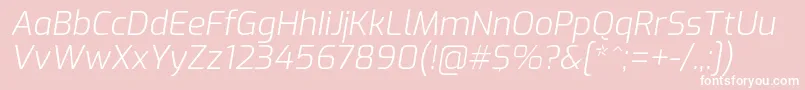 ExoLightitalic Font – White Fonts on Pink Background