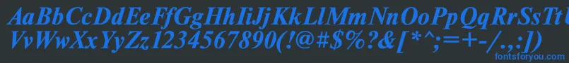 More about TimesetBoldItalic Font TimesetBoldItalic Font – Blue Fonts on Black Background