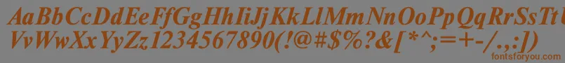 fuente TimesetBoldItalic – Fuentes Marrones Sobre Fondo Gris