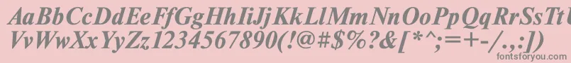 More about TimesetBoldItalic Font TimesetBoldItalic Font – Gray Fonts on Pink Background