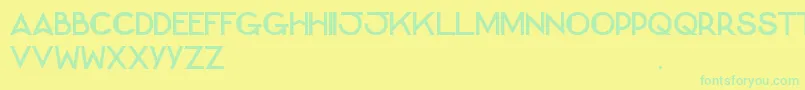 fuente BernadetteCaps – Fuentes Verdes Sobre Fondo Amarillo