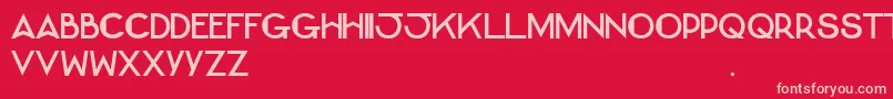 BernadetteCaps Font – Pink Fonts on Red Background