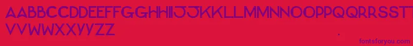 BernadetteCaps Font – Purple Fonts on Red Background