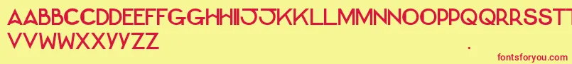 Шрифт BernadetteCaps – красные шрифты на жёлтом фоне