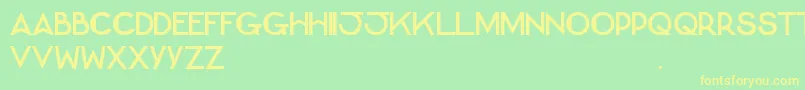 BernadetteCaps Font – Yellow Fonts on Green Background