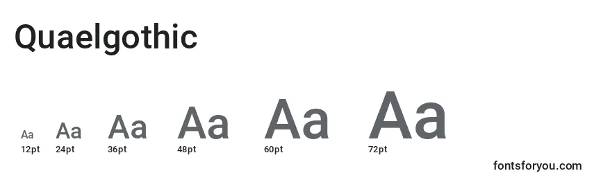 Quaelgothic Font Sizes