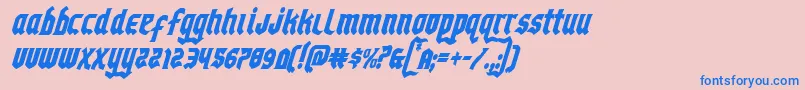 fuente Empirecrowncondital – Fuentes Azules Sobre Fondo Rosa