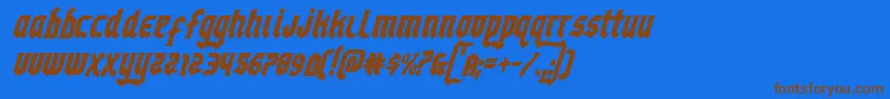 Empirecrowncondital Font – Brown Fonts on Blue Background