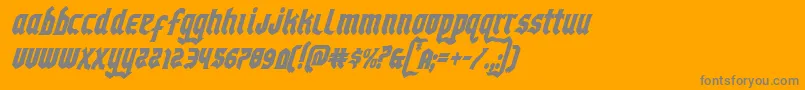 Шрифт Empirecrowncondital – серые шрифты на оранжевом фоне