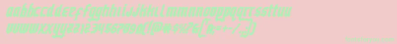 Empirecrowncondital Font – Green Fonts on Pink Background