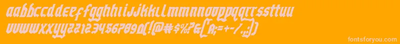 Empirecrowncondital Font – Pink Fonts on Orange Background