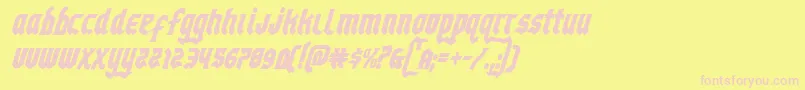 Empirecrowncondital Font – Pink Fonts on Yellow Background