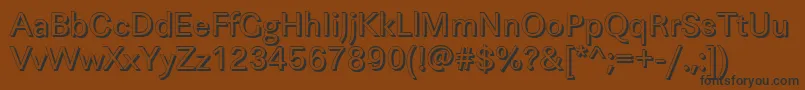 LinearshRegular Font – Black Fonts on Brown Background