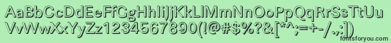 LinearshRegular Font – Black Fonts on Green Background