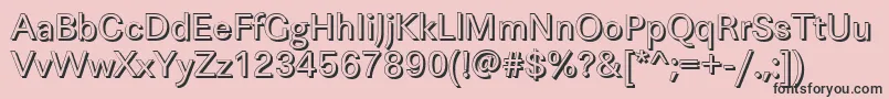 LinearshRegular Font – Black Fonts on Pink Background