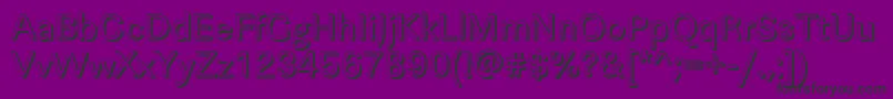 フォントLinearshRegular – 紫の背景に黒い文字