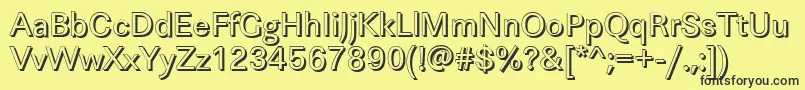 LinearshRegular Font – Black Fonts on Yellow Background