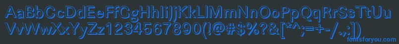 LinearshRegular Font – Blue Fonts on Black Background