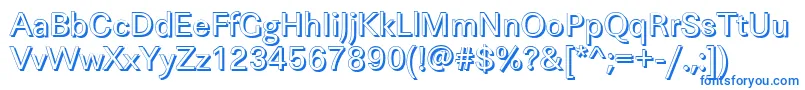 LinearshRegular Font – Blue Fonts on White Background