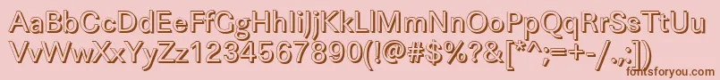 LinearshRegular Font – Brown Fonts on Pink Background